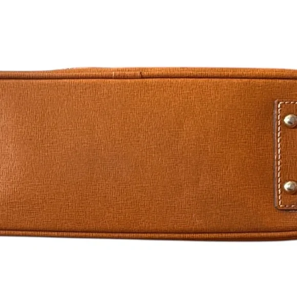 Dooney & Bourke Vintage Tan Leather Tote with Gold Hardware - Picture 8 of 13